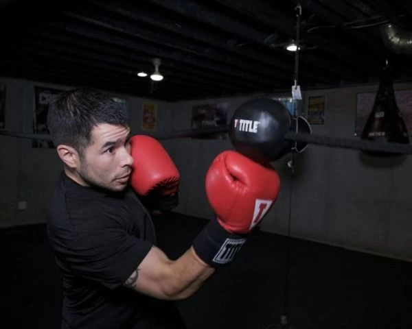 TITLE Boxing Pro Horizontal Speed Ball - 6" - Black - Image 2