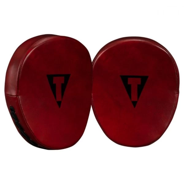 TITLE Boxing Blood Red Leather Punch Mitts - Image 2