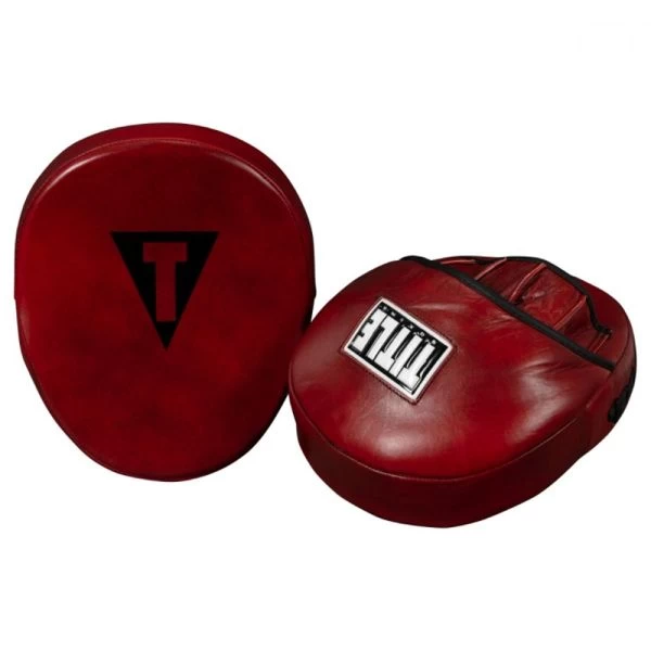 TITLE Boxing Blood Red Leather Punch Mitts - Image 3